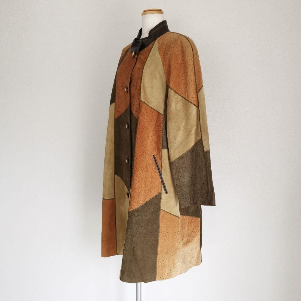 Pierre Balmain Multicolor Patchwork Trench Coat - image 2